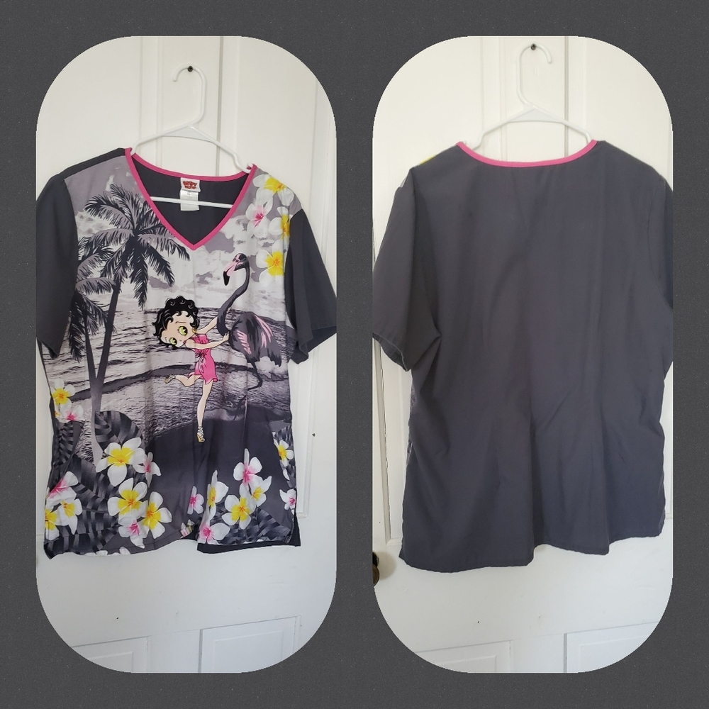 Betty Boop scrub top